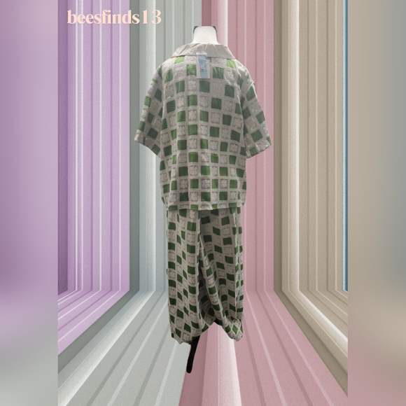 Anthropologie Flat White Kint Button Down and Pants Set, 2X NWT - Picture 4 of 7